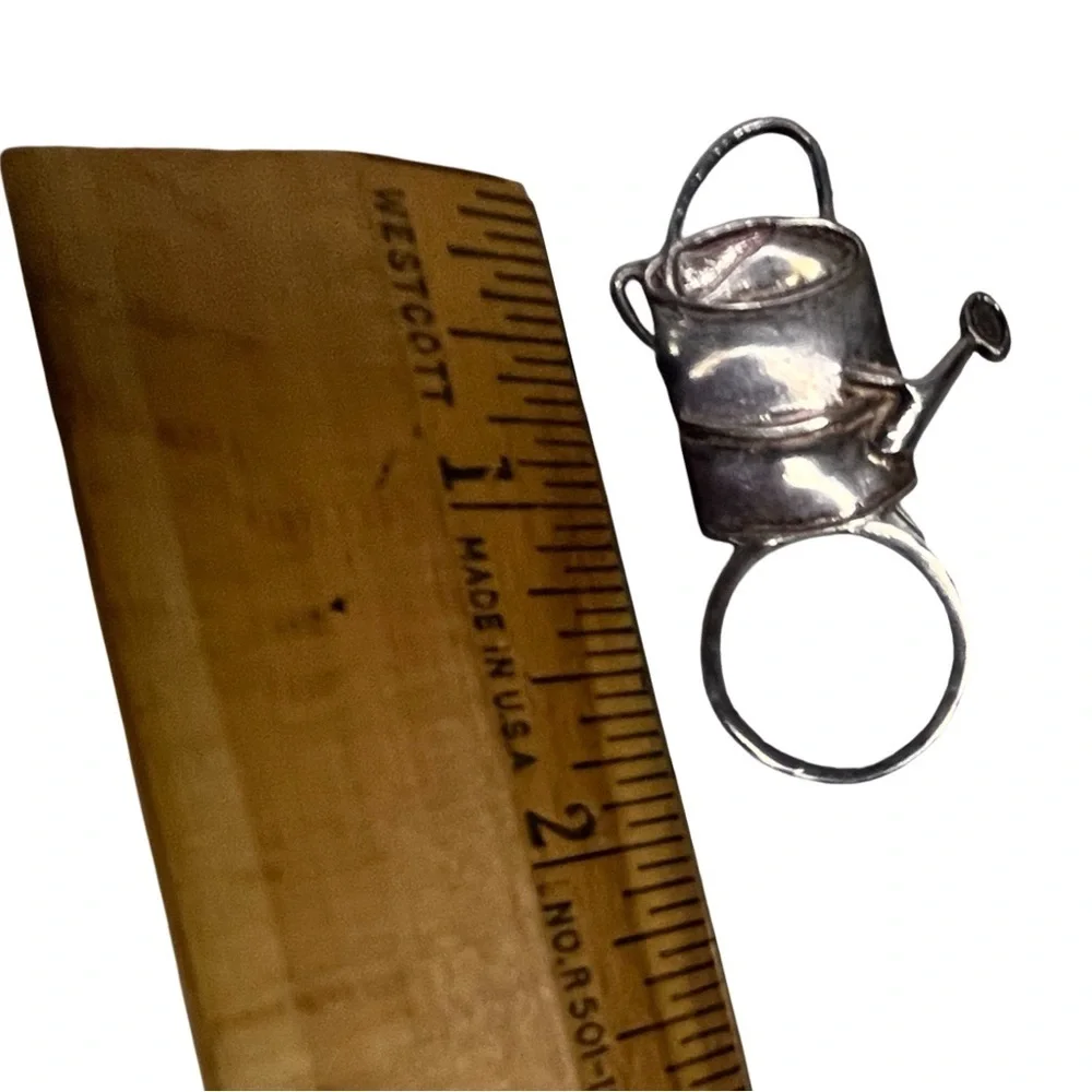 Sterling Silver Watering Can Glasses Holder Brooch